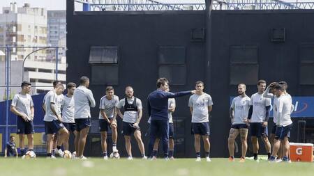 Entrenamiento de Boca, superclásico, Copa Libertadores, NA
