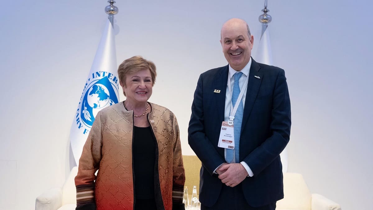 Kristalina Georgieva y Federico Sturzenegger.