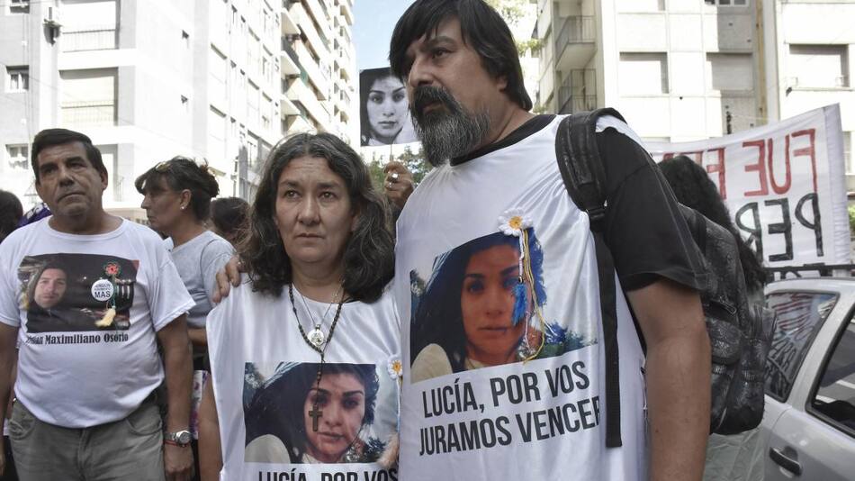 Los padres de Lucía Pérez. Foto: NA.