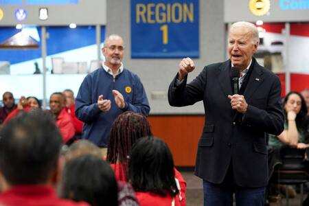 Joe Biden en Detroit. Foto: Reuters.