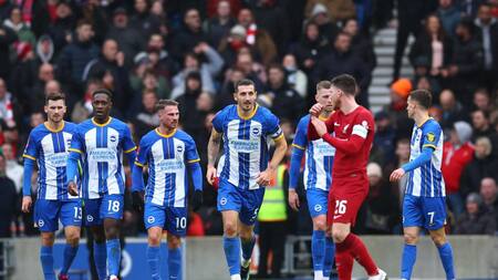 El Brighton de Alexis Mac Allister eliminó a Liverpool, de la FA Cup. Foto: Reuters.