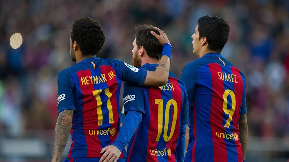 Luis Suárez, Neymar y Lionel Messi en el Barcelona. Foto: Instagram Barcelona
