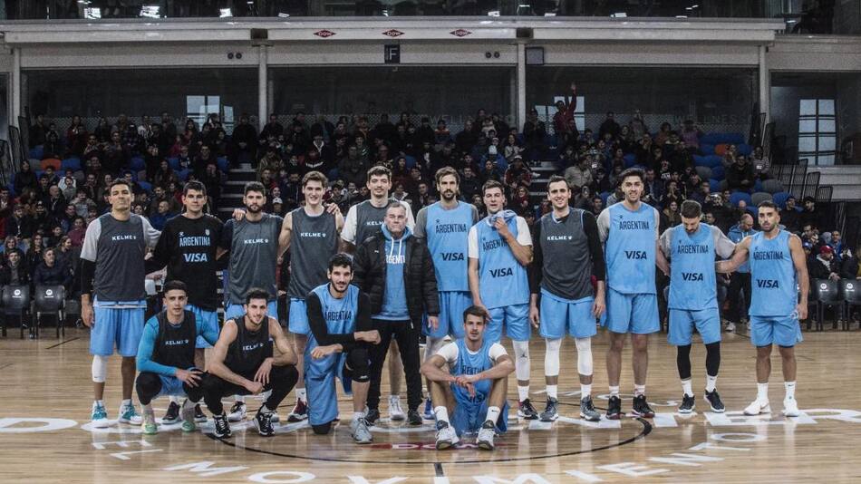 Selección argentina de Básquet en predio de Pepe Sánchez en Bahía Blanca. Foto: Prensa.