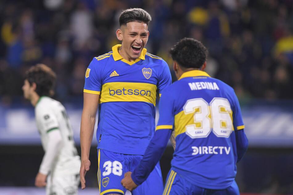 Boca vs. Sarmiento, Liga Profesional de fútbol. Foto: Télam.
