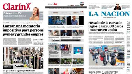 Tapas de diarios, viernes 19 de junio de 2020