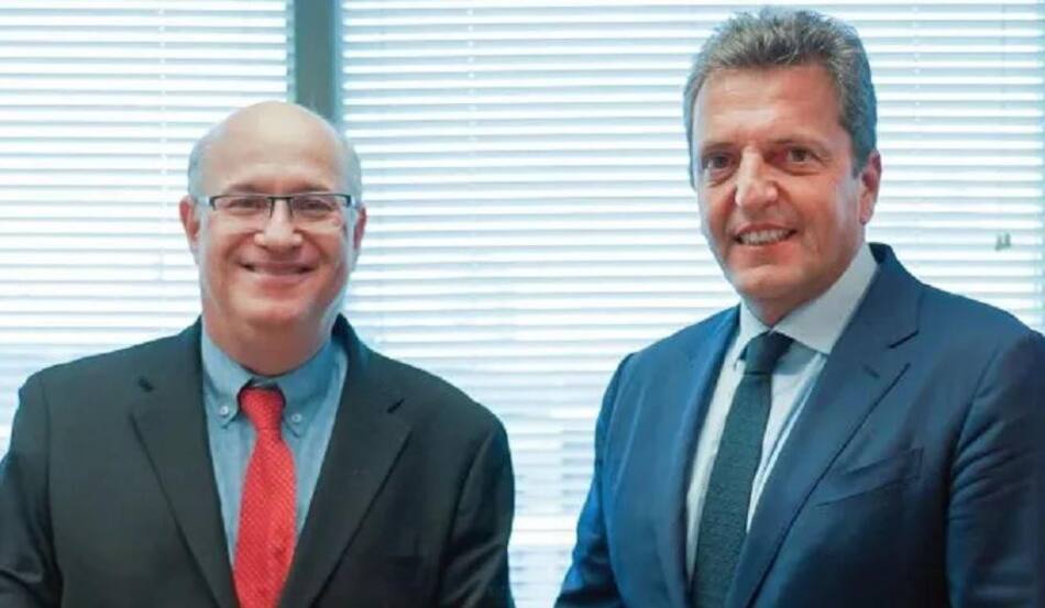 Sergio Massa con Ilan Goldfajn, presidente del BID.
