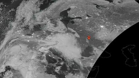 La NASA muestra una Ucrania a oscuras. EFE.