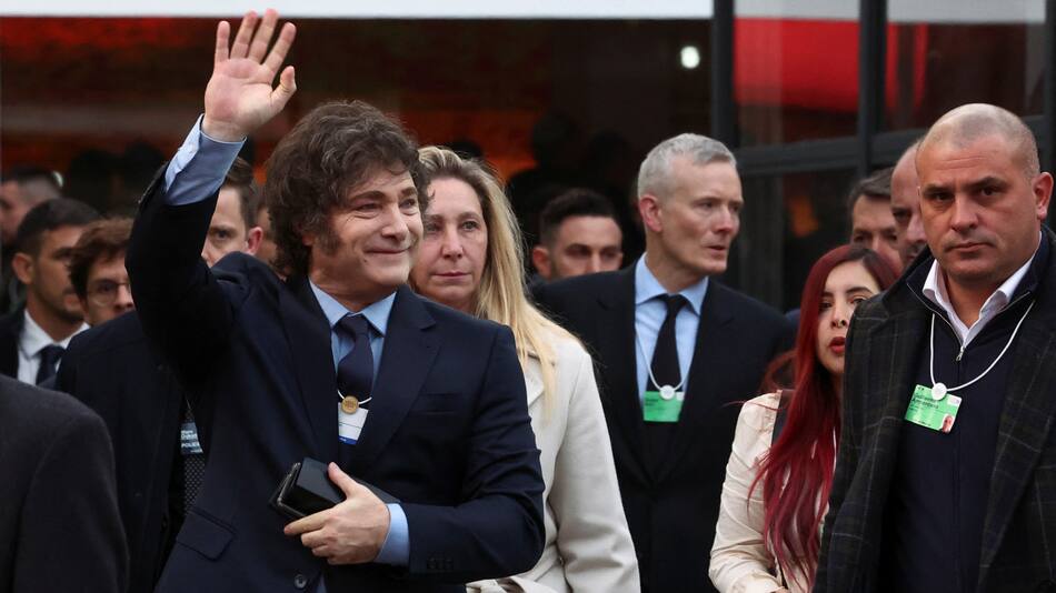 Javier Milei en Davos. Foto: Reuters