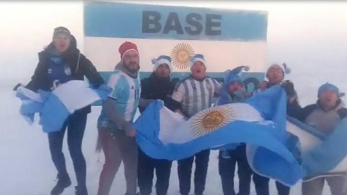 Mundial Rusia 2018: Argentina vs. Nigeria - Festejos en base Marambio