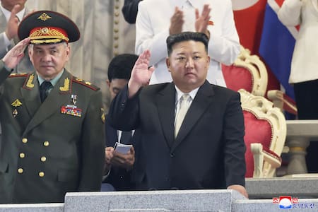 Kim Jong-un recibió a Serguei Shoigu en Pyongyang. Foto: Reuters.