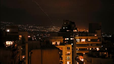 El ataque masivo de Irán contra Israel. Foto: EFE.