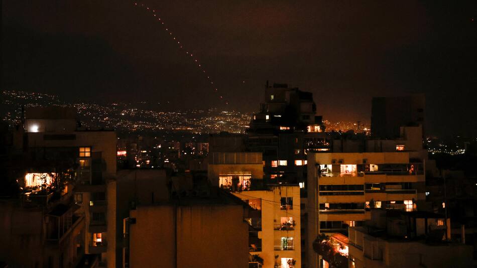 El ataque masivo de Irán contra Israel. Foto: EFE.