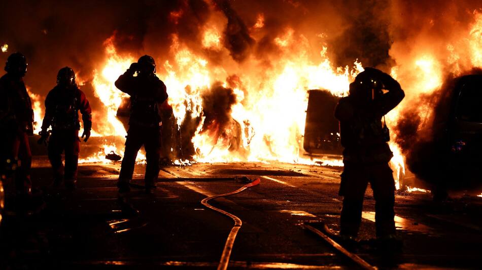 Manifestaciones e incidentes en Francia. Foto:Reuters.