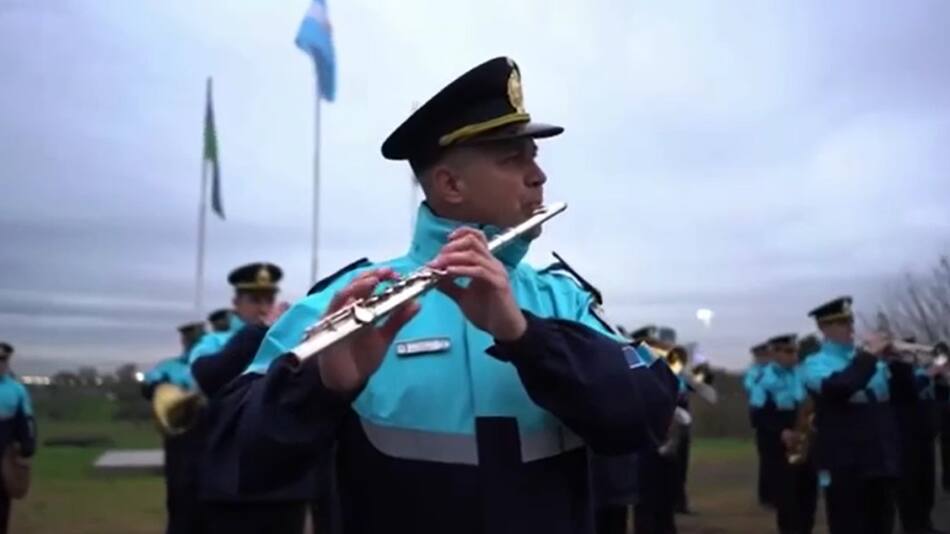 El Ministerio de Seguridad de Buenos Aires celebró el Día de la Independencia. Foto: Captura de video.