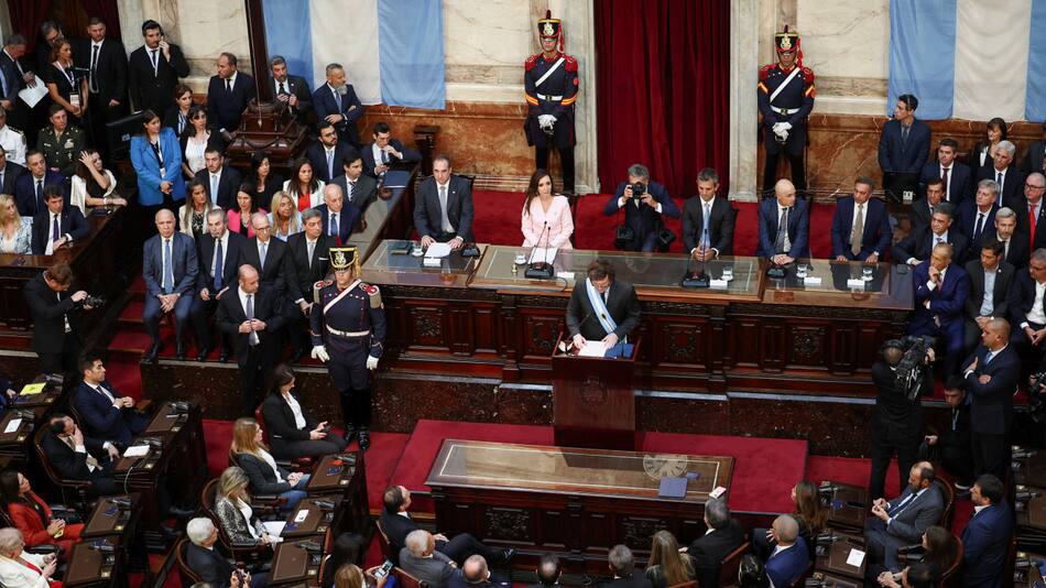 Javier Milei, apertura sesiones ordinarias. Foto: Reuters