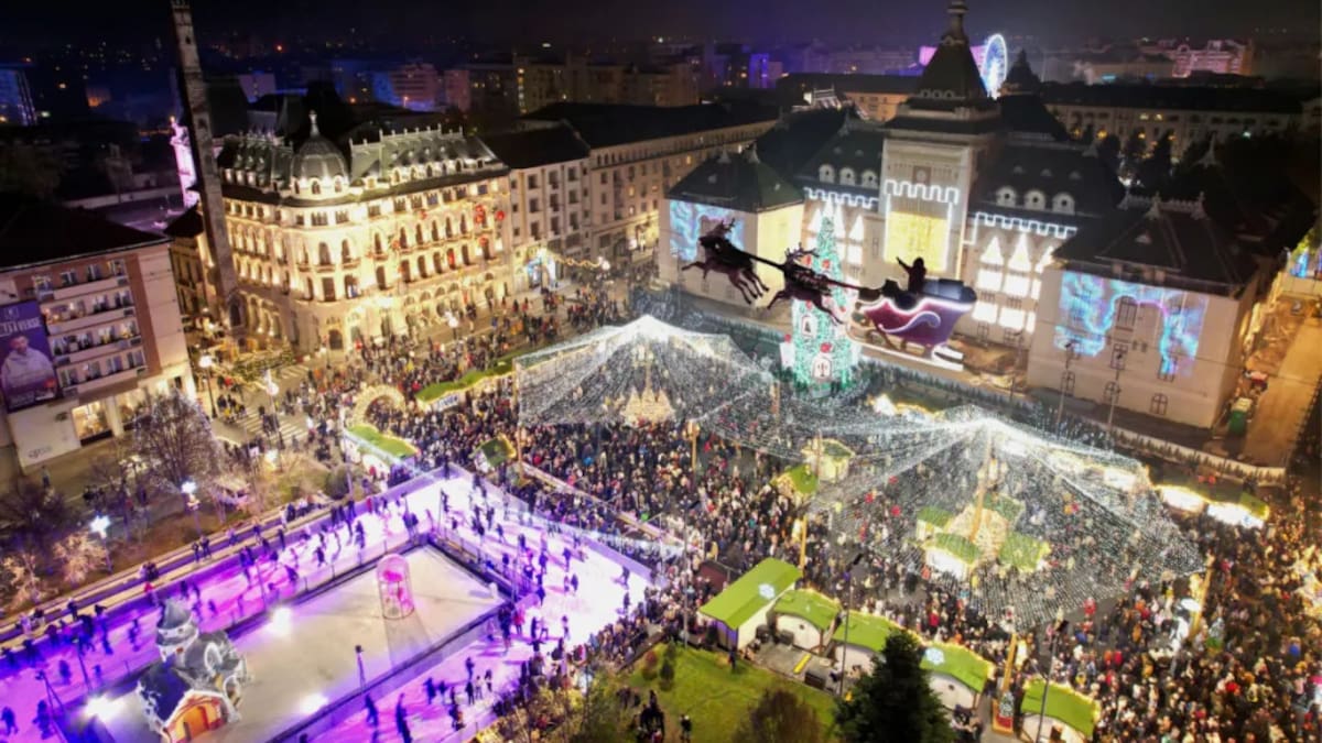 Mercado navideño en Rumania