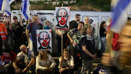 Protestas contra Benjamín Netanyahu. Foto: EFE