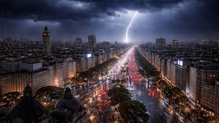 Hasta cuándo seguirá el tormentón en la Ciudad de Buenos Aires y cuál es el mapa de alertas que difundió el SMN