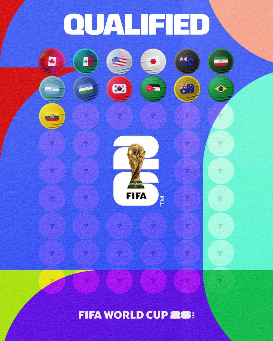 Los 13 seleccionados clasificados al Mundial. Foto: X/@fifaworldcup_es