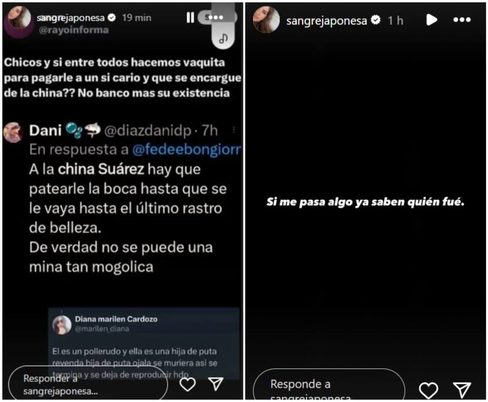 La China Suárez denunció que recibió amenazas en redes. Foto: Instagram.