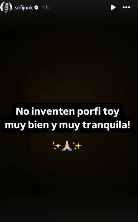 La respuesta de Sofía Jujuy. Foto: Instagram.