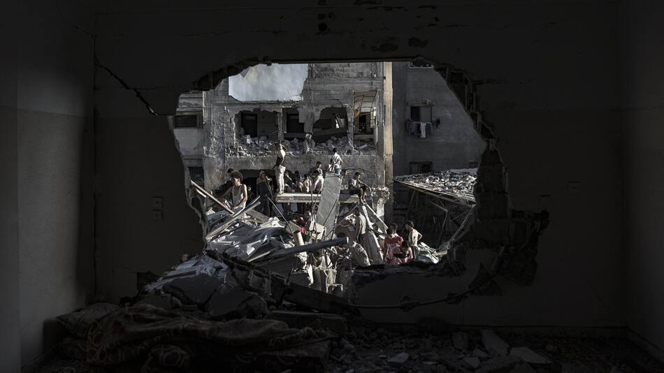 Destrozos en la Franja de Gaza. Foto: EFE.