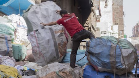 "Ciudad de los Residuos" en Egipto. Foto: EFE.