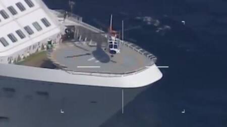 Evacuación de un pasajero del crucero Celebrity Eclipse en Chubut