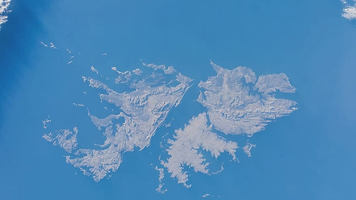 Vista satelital de Malvinas