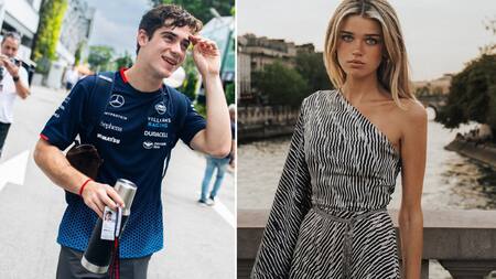 Estelle Ogilvy, la exnovia top model de Franco Colapinto. Fotos: X WilliamsRacing - lettiemng/IG