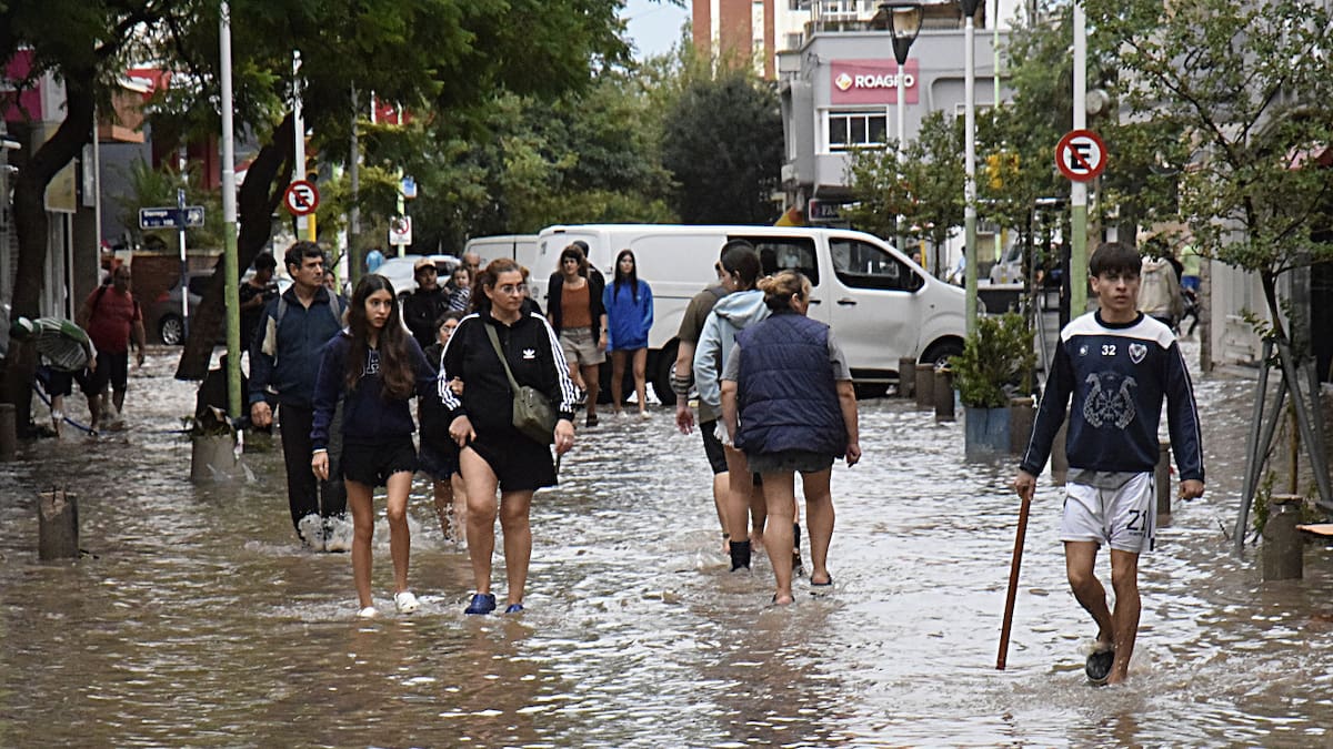 Temporal en Bahía Blanca. Foto: NA.
