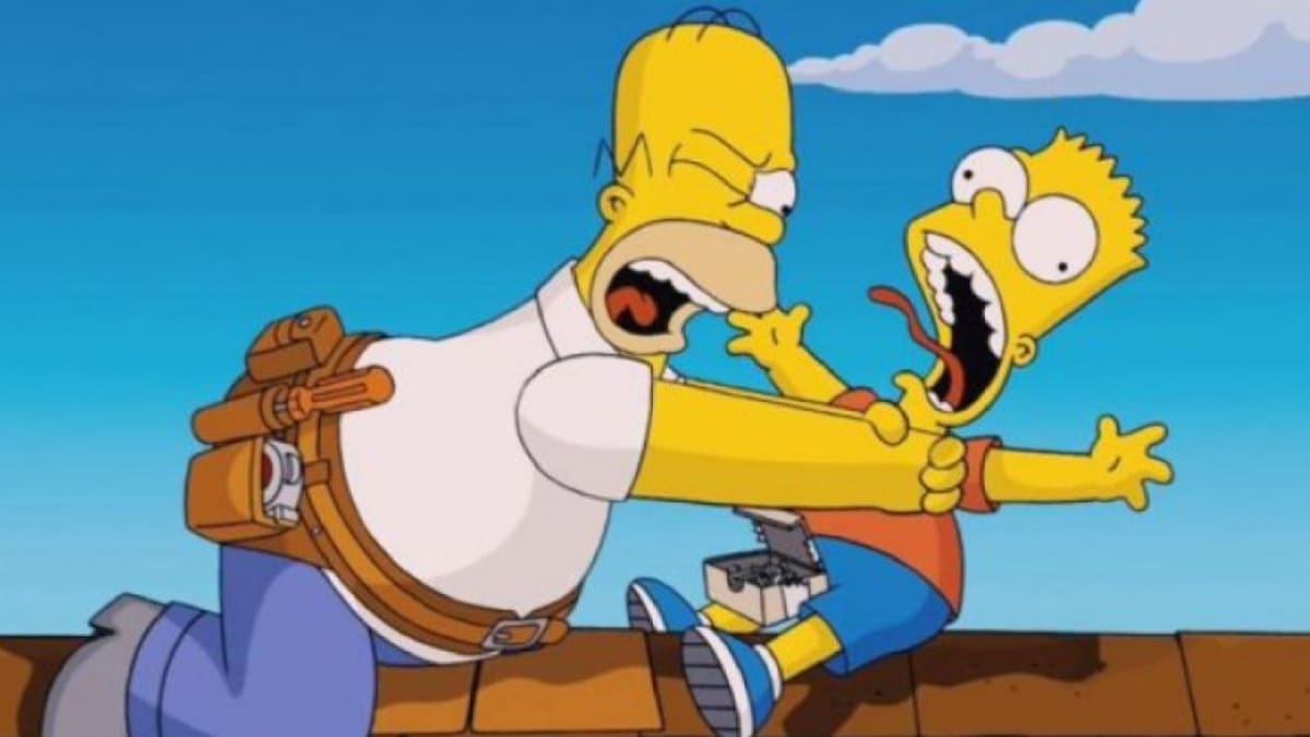 Agresión de Homero Simpsons a Bart. Foto: NA.