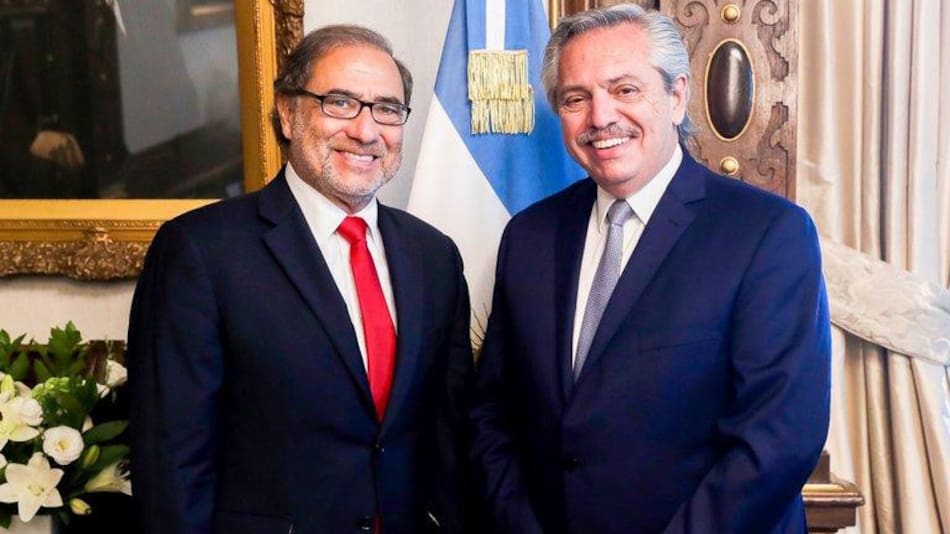 Alberto Fernández y Jorge Argüello en la Casa Rosada
