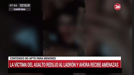 Hombre redujo a ladrones, Campana, Canal 26