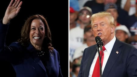 Kamala Harris y Donald Trump. Foto: Reuters.