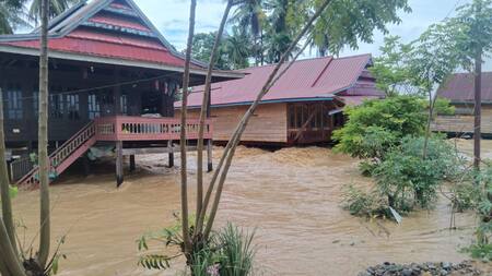 Inundaciones en Indonesia. Foto: EFE