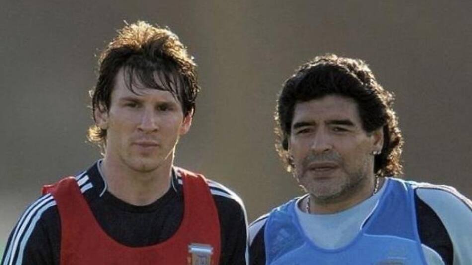 Lionel Messi y Diego Maradona