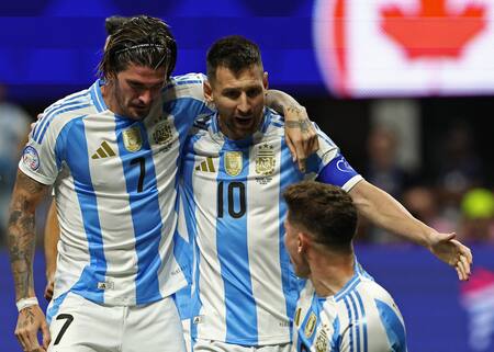 La Selección Argentina derrotó a Canadá en la Copa América 2024. Foto: NA.