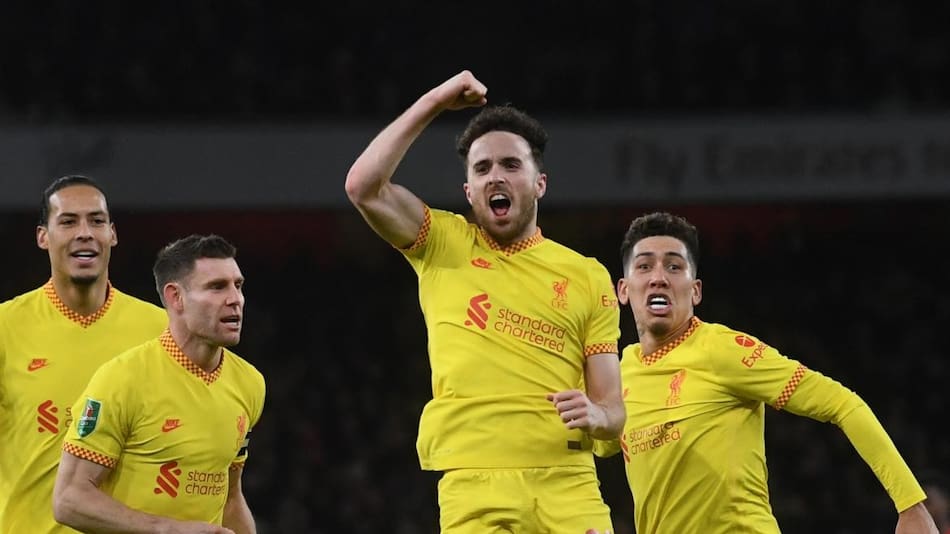 Festejo del Liverpool ante el Arsenal por la Carabao Cup, AGENCIA EFE