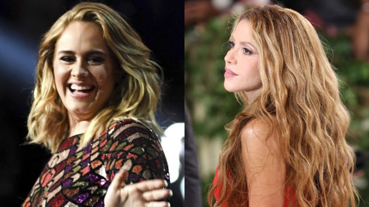 Adele y Shakira. Fotos: Reuters y NA.