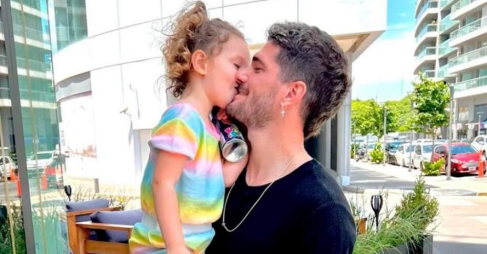 Rodrigo de Paul y su hija. Foto: NA