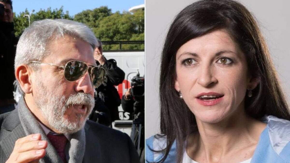 Aníbal Fernández y Fernanda Vallejos