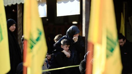 Funeral de soldados de Hezbollah en Líbano. Foto: EFE.