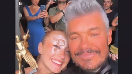 Tuli Acosta junto a Marcelo Tinelli. Foto: captura Instagram.