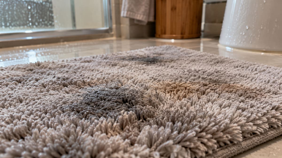 Aunque parezca limpia, la alfombra del baño puede acumular humedad, bacterias y hongos si no se lava con frecuencia.