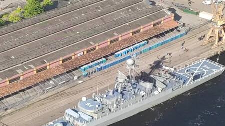 Buque iraní atraca en el puerto de Río de Janeiro, en la región central de la capital carioca. Foto: O Globo / GDA