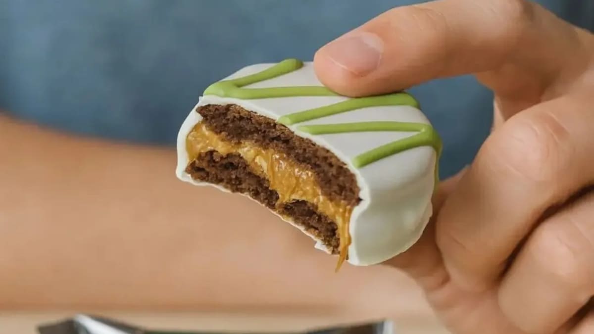 Alfajor de dulce de leche y yerba mate
