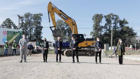 Ministro Meoni y Sergio Massa, obras en Ezeiza