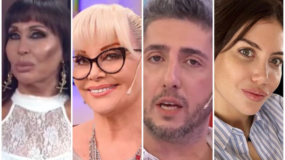 Moria Casán, Carmen Barbieri, Jey Mammon y Wanda Nara. Fotos: archivo.