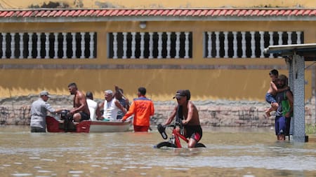 Temporal en Río de Janeiro, Brasil. Foto: EFE